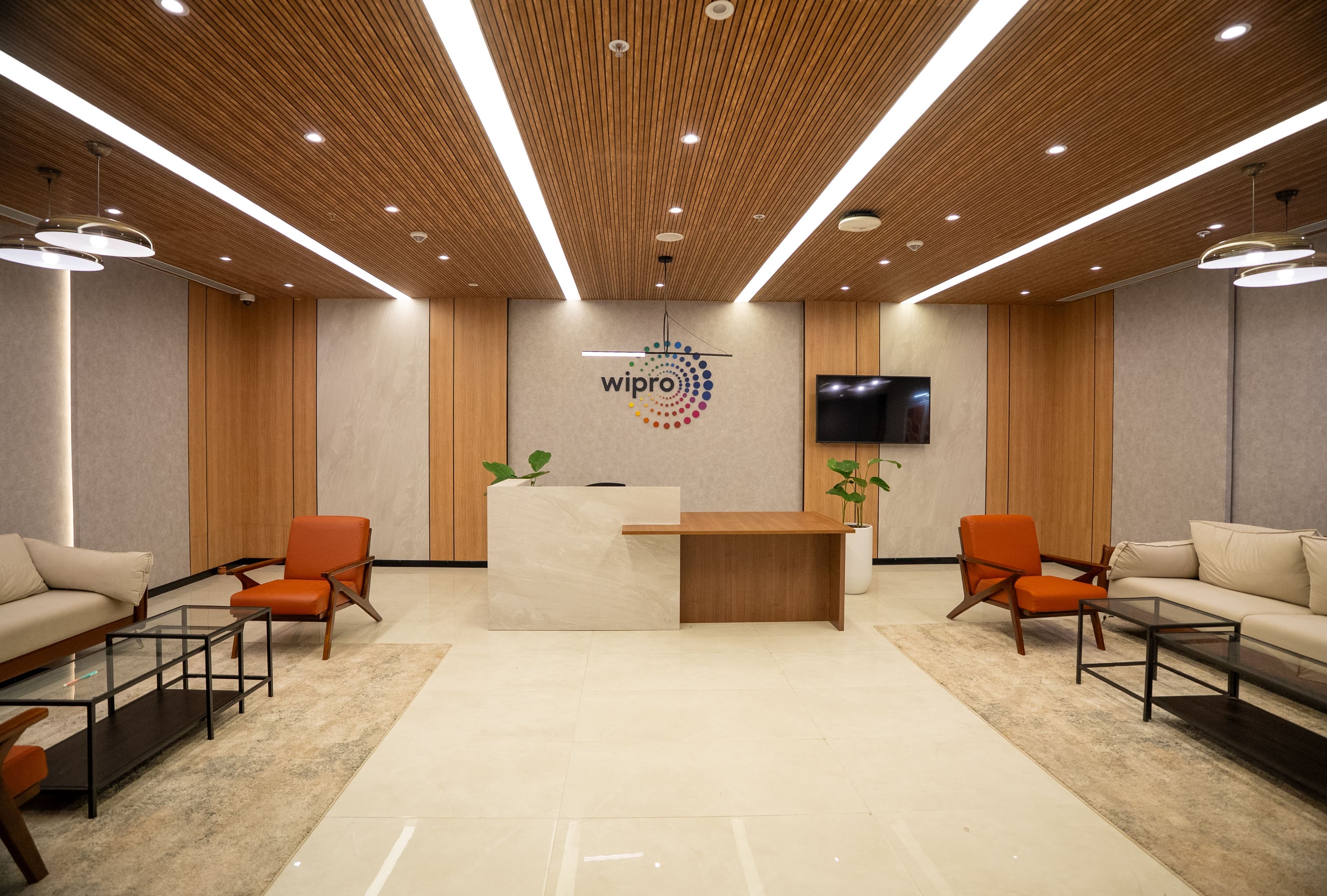Team collaborating in a modern workspace
